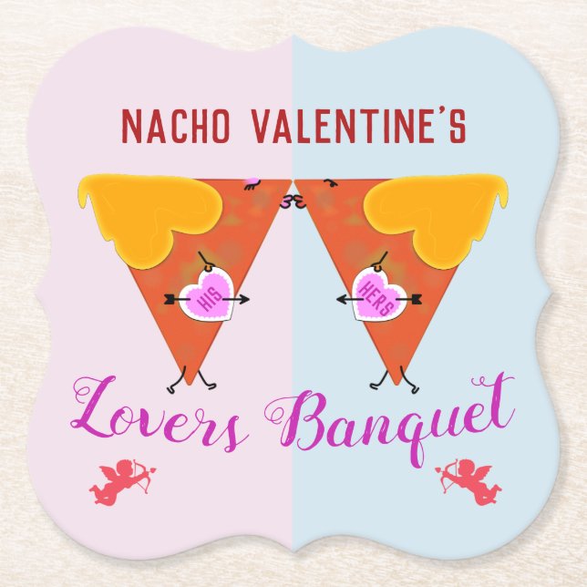 Nacho Valentinstag Event Untersetzer (Vorderseite)