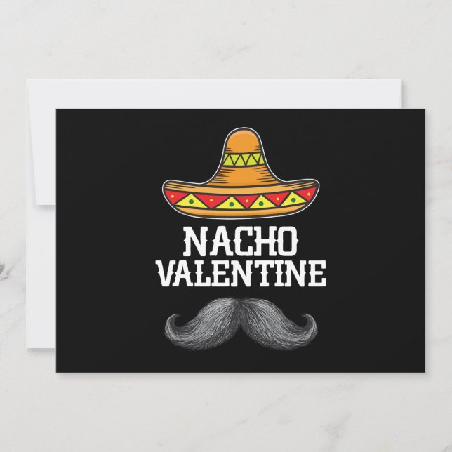 Nacho Valentinstag Mexicanisches Spanisches Eheman Einladung (Vorderseite)