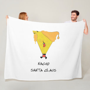 Nacho Weihnachtsmann Fleecedecke