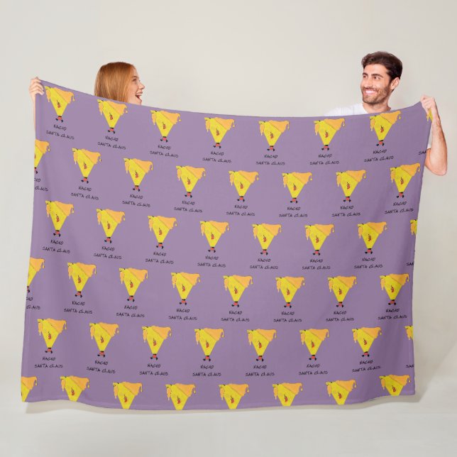 Nacho Weihnachtsmann Fleecedecke (Beispiel)