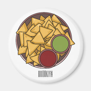 Nachos-Cartoon-Abbildung Magnet