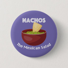 Nachos, der mexikanische Salat - Round Button