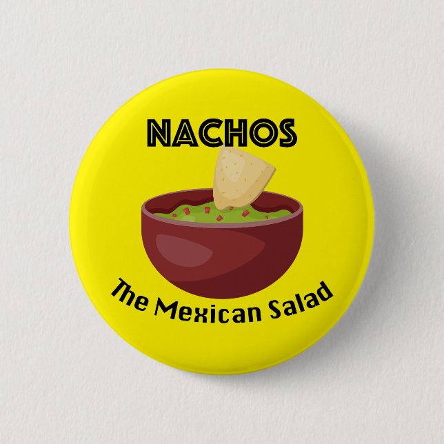 Nachos, der mexikanische Salat - Round Button (Vorderseite)