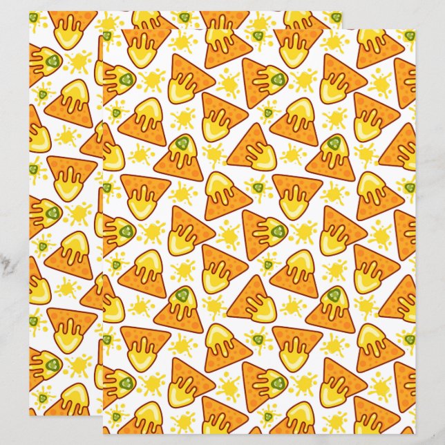 Nachos & Jalapenos Scrapbook-Papier (Vorne/Hinten)