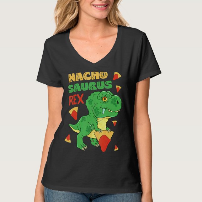 Nachosaurus Rex Baby Dinosaur Nacho Pun Cinco De M T-Shirt (Vorderseite)