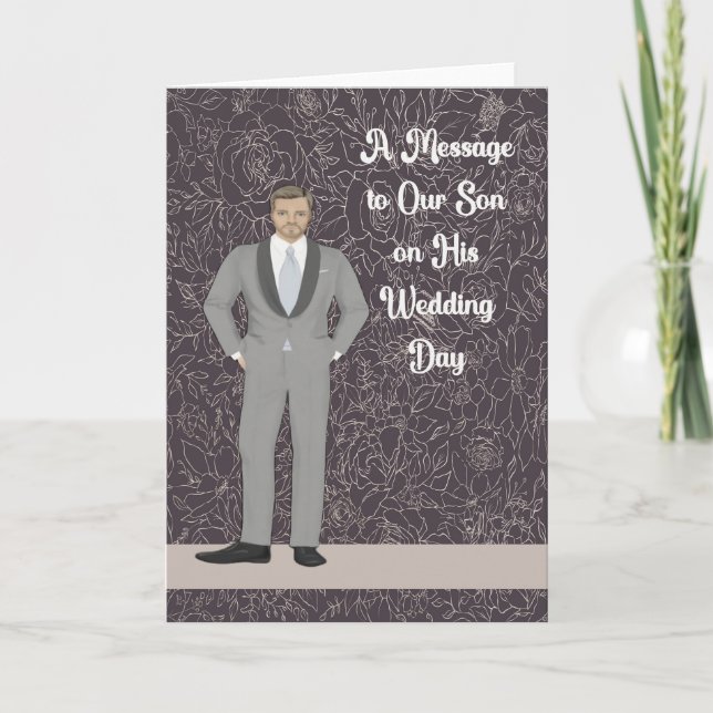 Nachricht an den Sohn auf Hochzeitstiteln durch Ih Dankeskarte (Vorderseite)