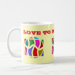 Nachricht für die Farben von Mama und Vater Kaffeetasse