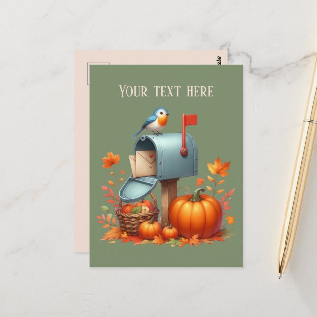 Nachricht für die Saison hinzufügen Postkarte (Vorderseite/Rückseite Beispiel)