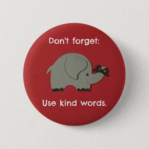 Nachricht für Kinder über die Verwendung freundlic Button