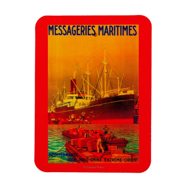 Nachrichten Maritimes Vintag PosterEurope Magnet (Vertikal)