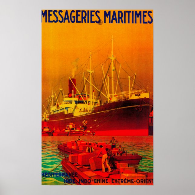 Nachrichten Maritimes Vintag PosterEurope Poster (Vorne)