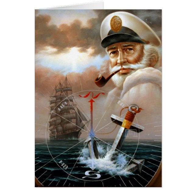 NACHRICHTEN u. Karten-Kapitän 2 oder Kapitän zur (Vorne)