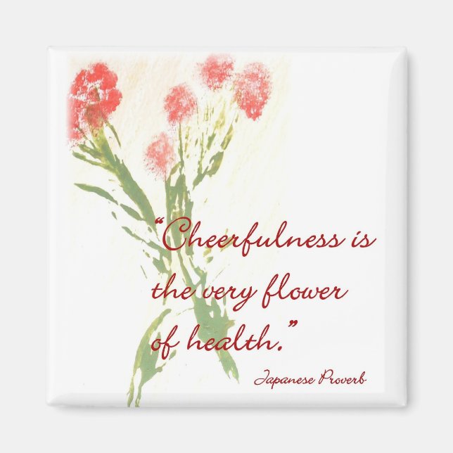 Nachrichtenmagnet mit japanischem Sprichwort Magnet (Vorne)