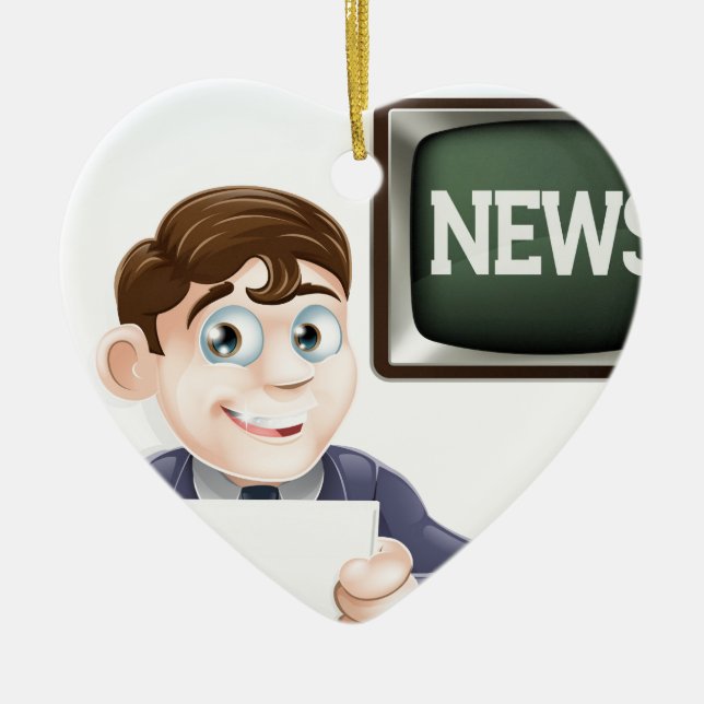 Nachrichtenreporter Keramikornament (Vorne)