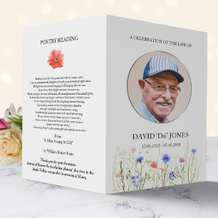 Nachrufprogramm, Wilde Farblingsblumen Flyer