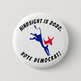 Nachsicht ist 2020, Abstimmungs-Demokrat-Knopf Button