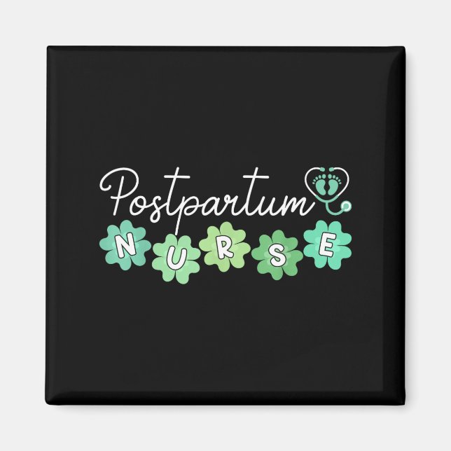 Nachsorgekrankenschwester - St. Patricks Day MBU M Magnet (Vorne)