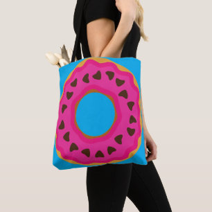 Nachspeise,Donut,Donut mit Glasur und Schokolade,M Tasche