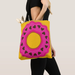 Nachspeise,Donut,Donut mit Glasur und Schokolade,M Tasche