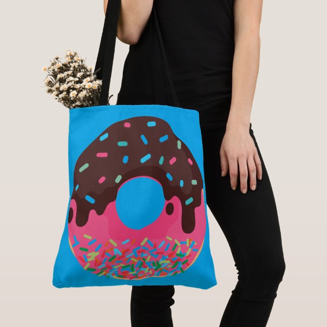 Nachspeise, Regenbogen-Sprinkle-Donut, Doughnut Tasche (Von Nahem)
