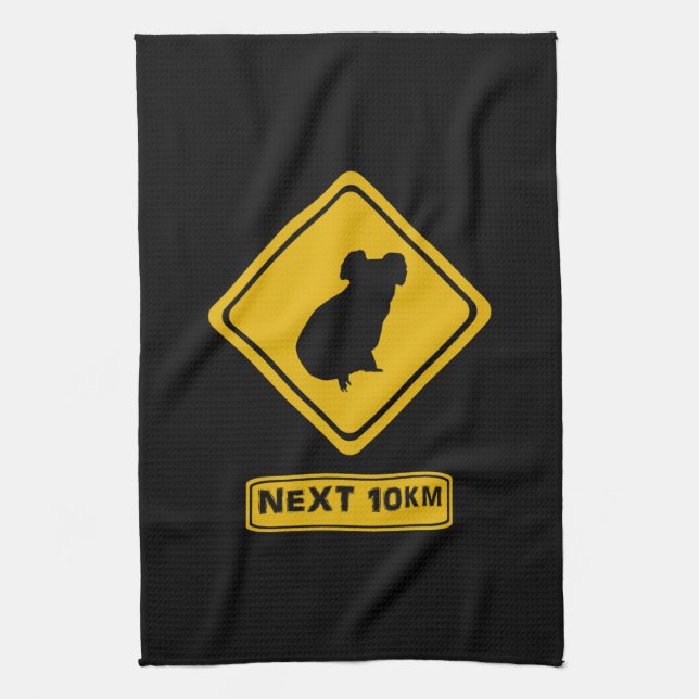 nächste 10 km koalas geschirrtuch (Vertikal)