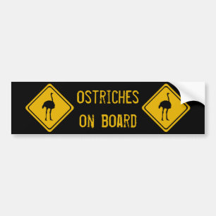 nächste 10 km Strauße Autoaufkleber
