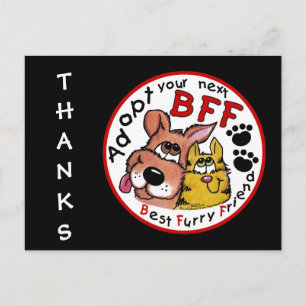 Nächste BESTE FREUNDIN adoptiert Postkarte