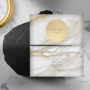 Nächste Ernennung Circle Kraft Gold Gray Marmor Terminkarte