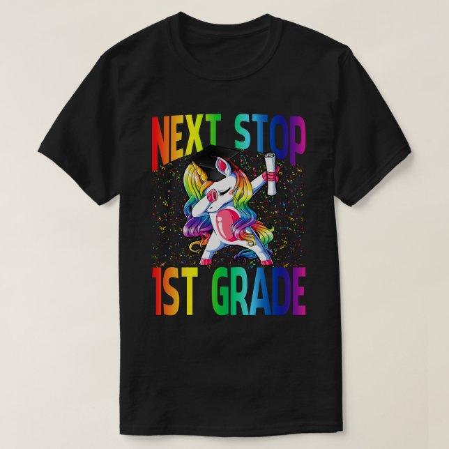 Nächste Haltestelle 1. Abschluss T-Shirt (Design vorne)