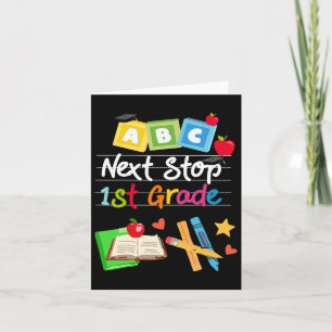 Nächste Haltestelle 1. Klasse Vorschule Abschluss Karte