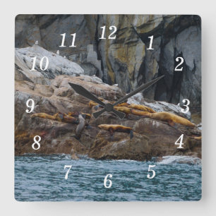 Nächste in der Line Wall Clock Quadratische Wanduhr