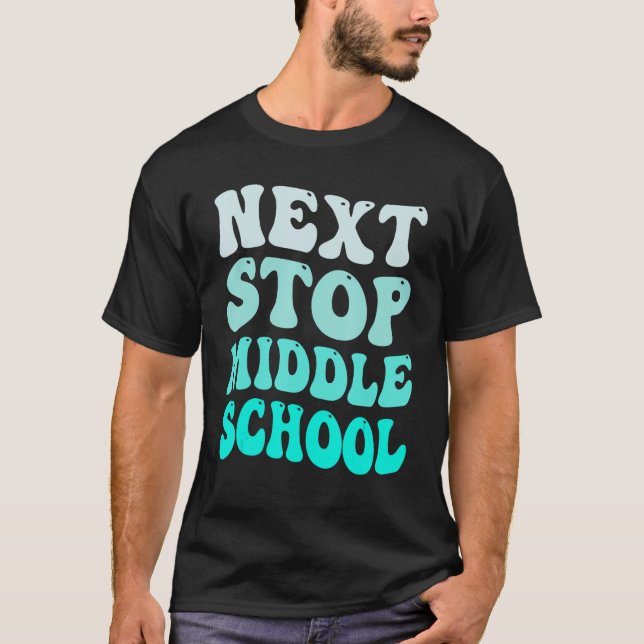 Nächste Station Mittelschule Grundschule T-Shirt (Vorderseite)