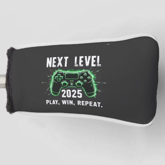 Nächste Stufe 2025 Spiel gewinnen Wiederholung Fun Golf Headcover (Vorderseite)