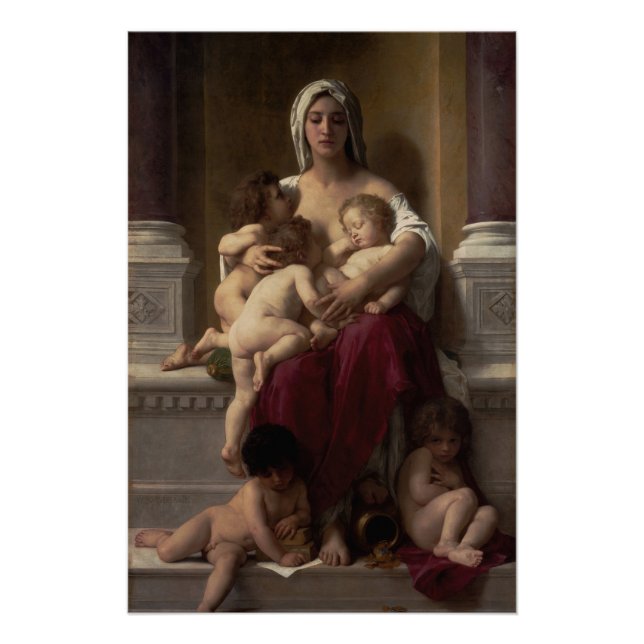 Nächstenliebe von William Adolphe Bouguereau Poster (Vorderseite)