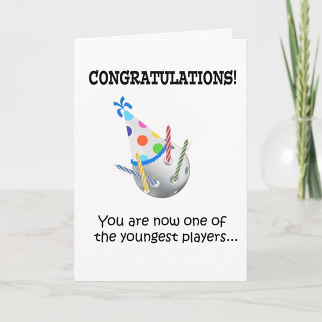 Nächster Geburtstag: Klammer Pickleball Karte (Vorderseite)