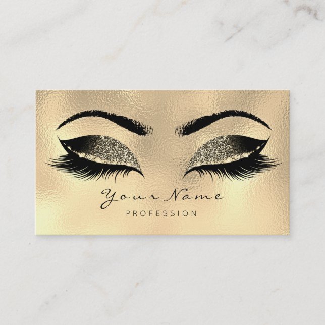 Nächster Glitzer für die Verlängerung von Lashes Terminkarte (Vorderseite)