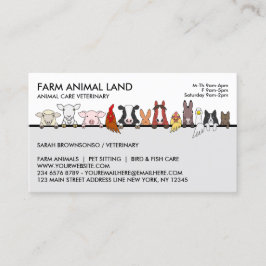 Nächster Termin für Landtiere Besuch Veterinär Visitenkarte