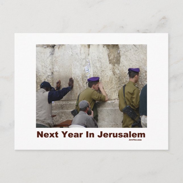 Nächstes Jahr Pessach-Grußkarte in Jerusalem Postkarte (Vorderseite)