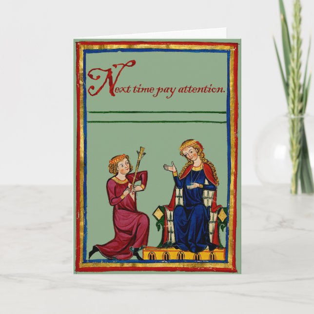 Nächstes Mal achten Feiertagskarte (Vorderseite)