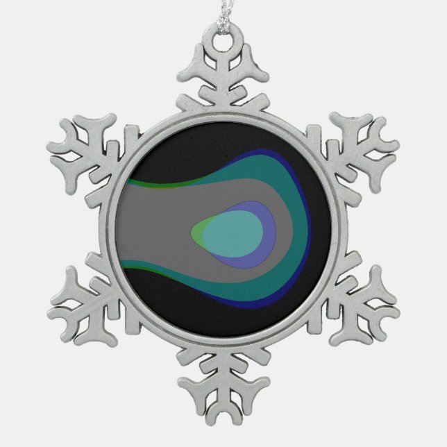 Nacht 1059 schneeflocken Zinn-Ornament (Vorderseite)