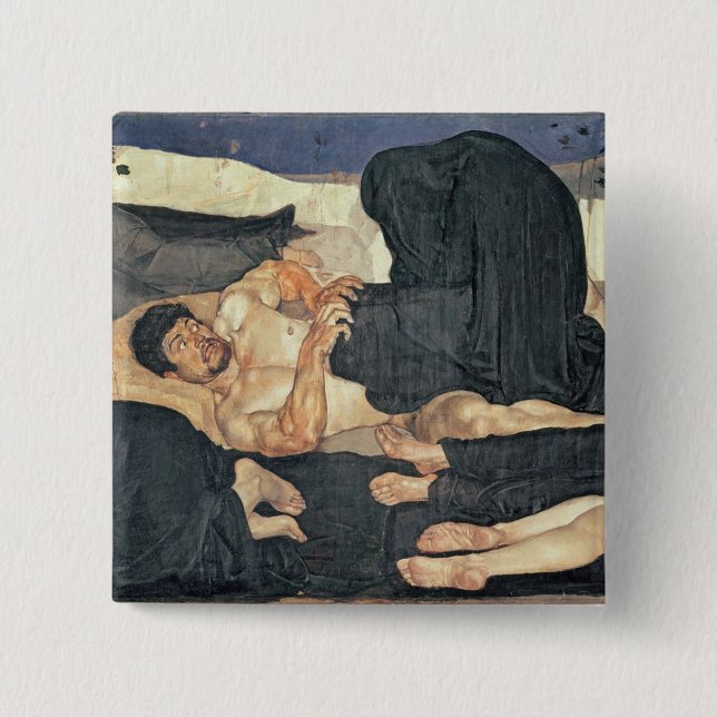 Nacht, 1890 (Öl auf Leinwand) Button (Vorderseite)