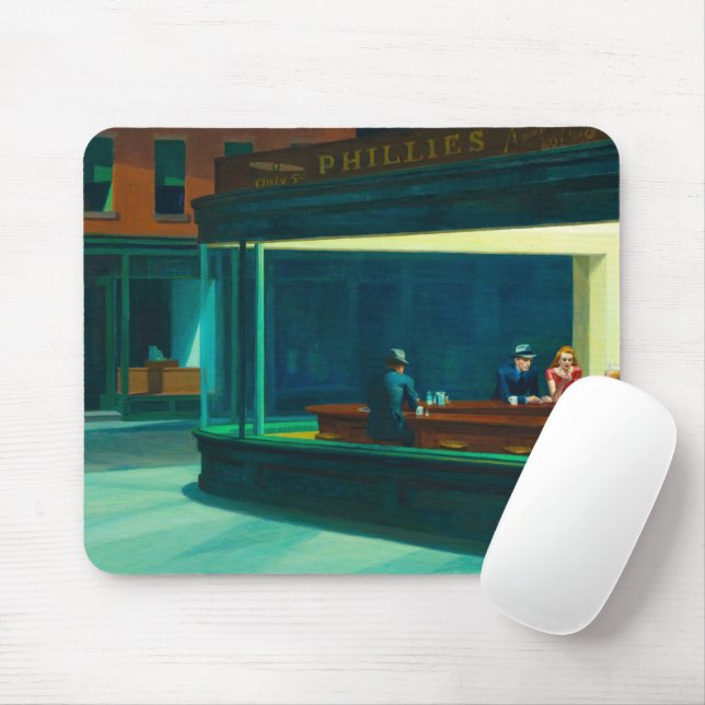 Nacht, 1942 von Edward Hopper Mousepad (Mit Mouse)