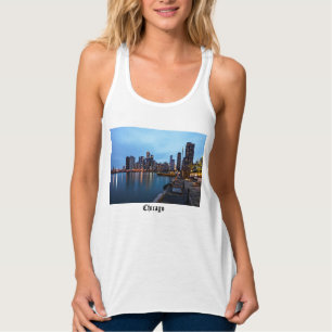 Nacht am oberen Ufer des Navy Pier Tank Top