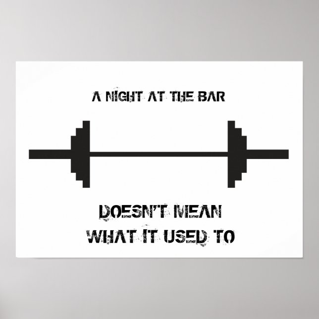 Nacht auf dem Bar Motivierend Poster (Vorne)