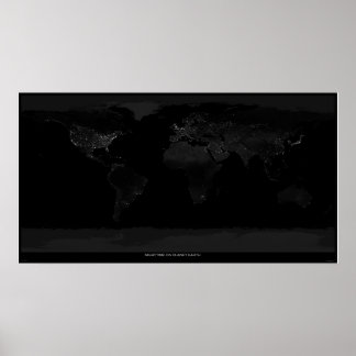 Nacht auf dem Planeten Erde Poster