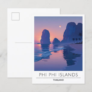 Nacht auf den Phi Phi Inseln Thailand Reise  Postkarte