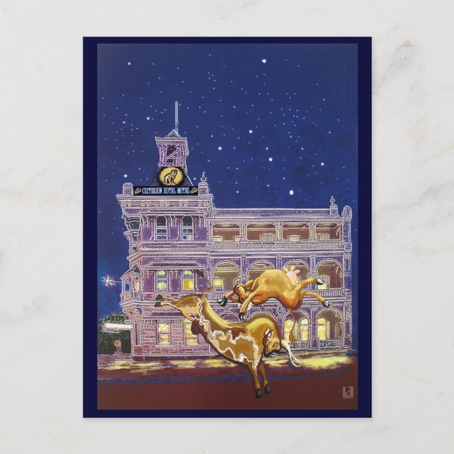 Nacht auf der Stadt - Rockhampton Postkarte (Vorderseite)