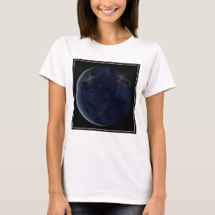 Nacht beleuchtet die Stadt der Erde T-Shirt