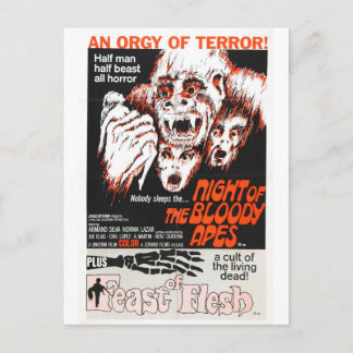 NACHT DER BLOODY APES POSTCARD POSTKARTE