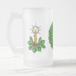 Nacht der helles Weihnachtsmattierten Tasse hoch